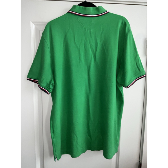 Tommy Hilfiger Men's Wicking Performance Solid Short Sleeve Polo Shirt Green - Picture 8 of 9